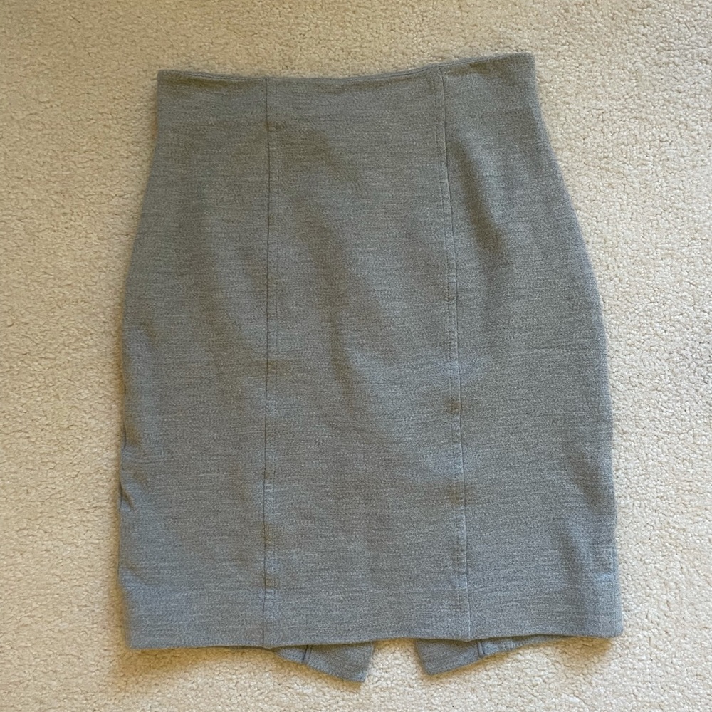YSL Gray Wool Skirt